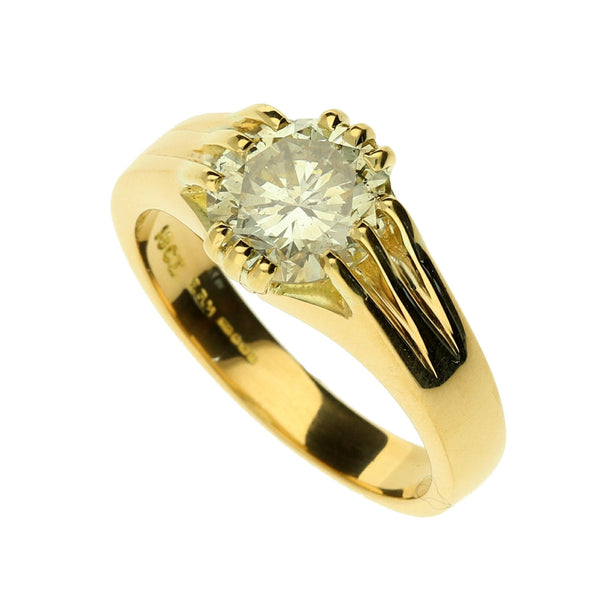 18ct Yellow Gold Gents Diamond Ring - 2.35ct