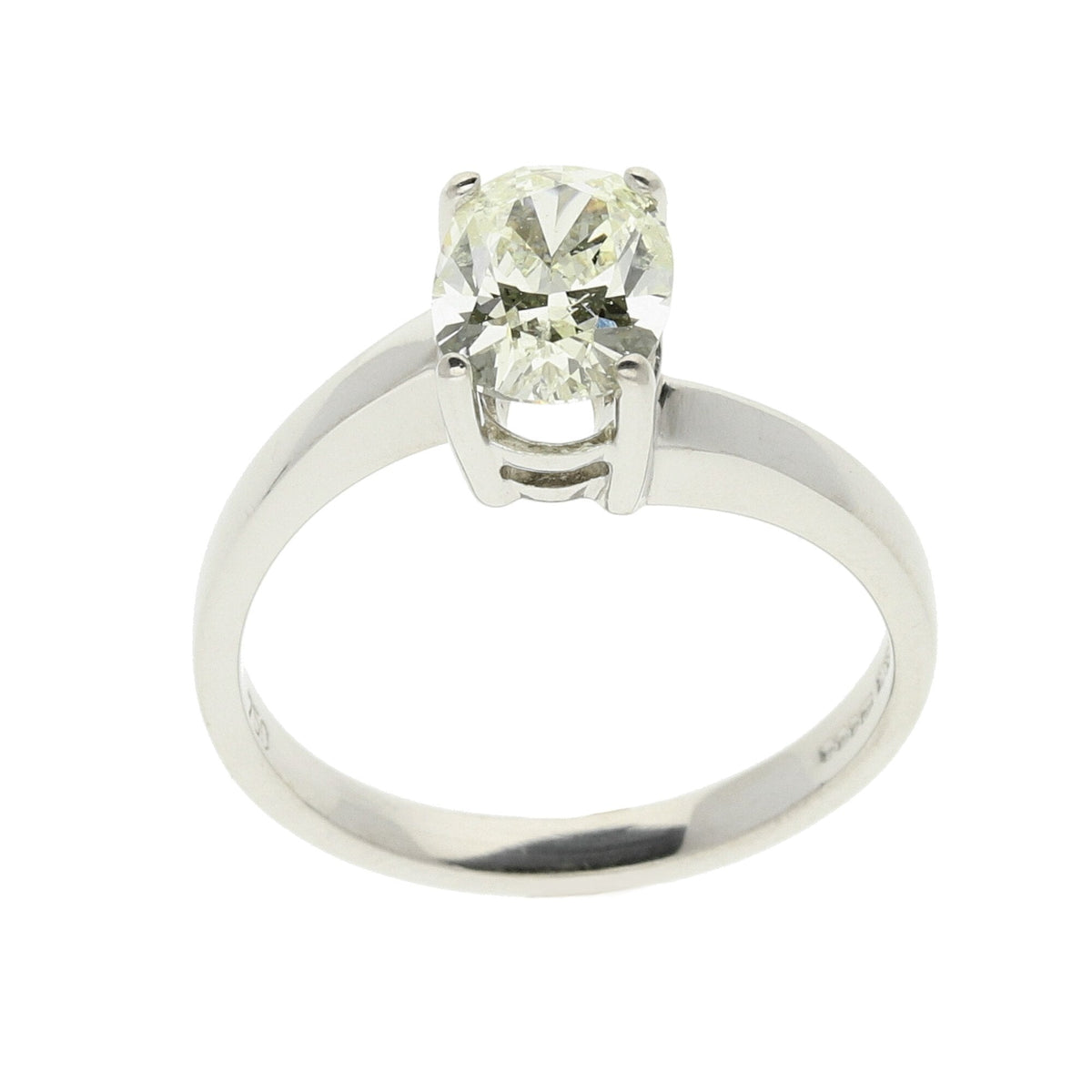 18ct White Gold Oval Diamond Engagement Ring - 1.20ct