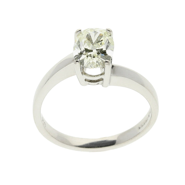 18ct White Gold Oval Diamond Engagement Ring - 1.20ct
