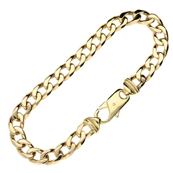 9ct Yellow Gold Curb Bracelet - 9 inch - 31.4g