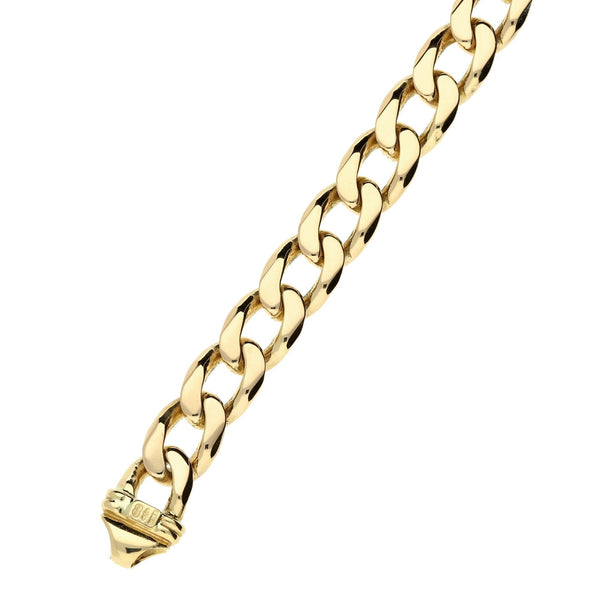 9ct Yellow Gold Curb Bracelet - 9 inch - 31.4g