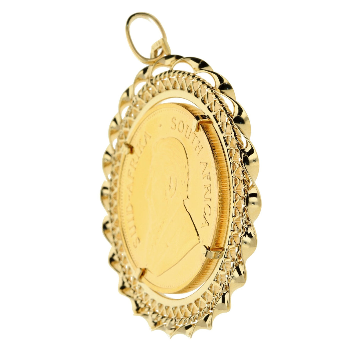 1974 Fancy 1oz Krugerrand Pendant - 41.6g