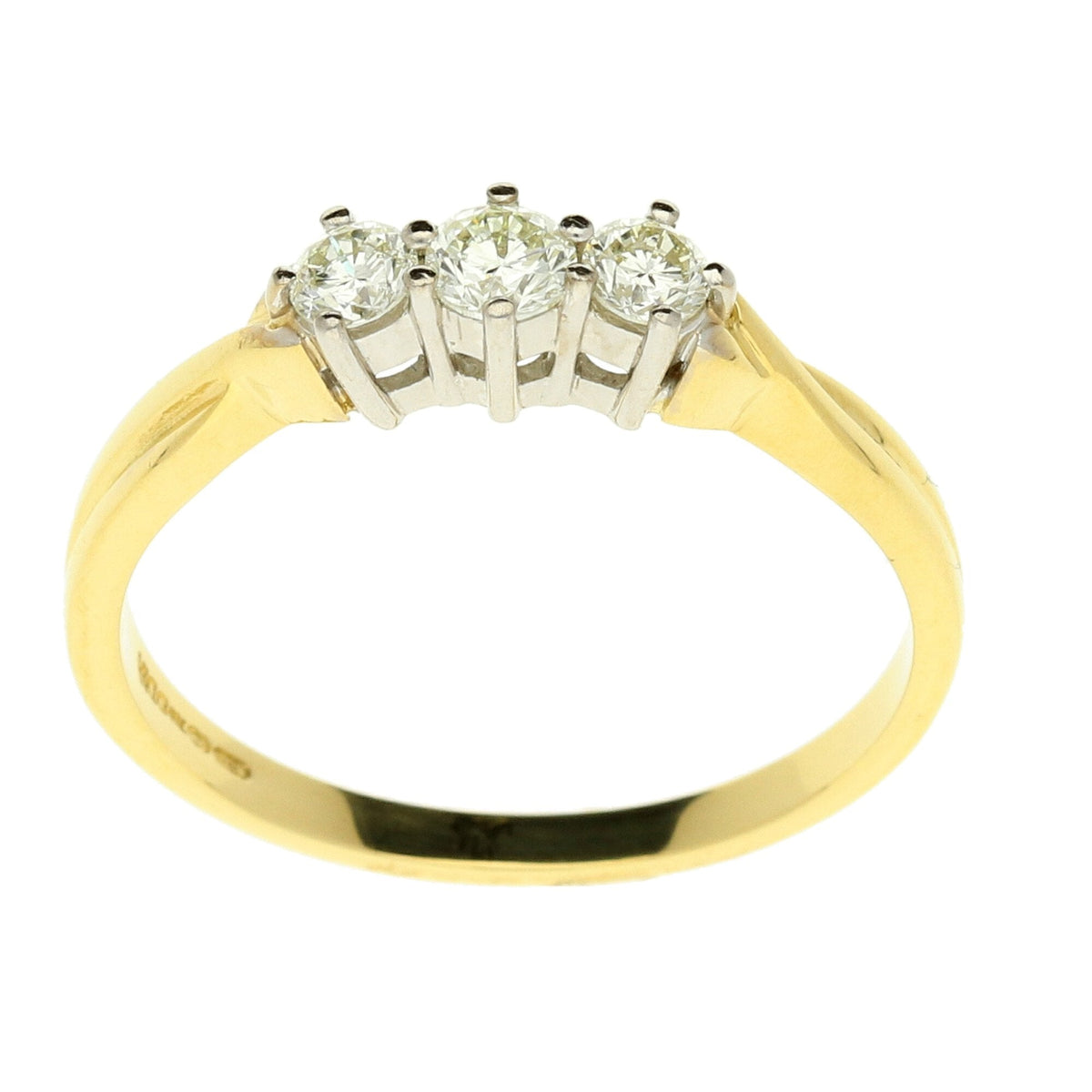 18ct Yellow Gold Trilogy Ring - 0.42ct