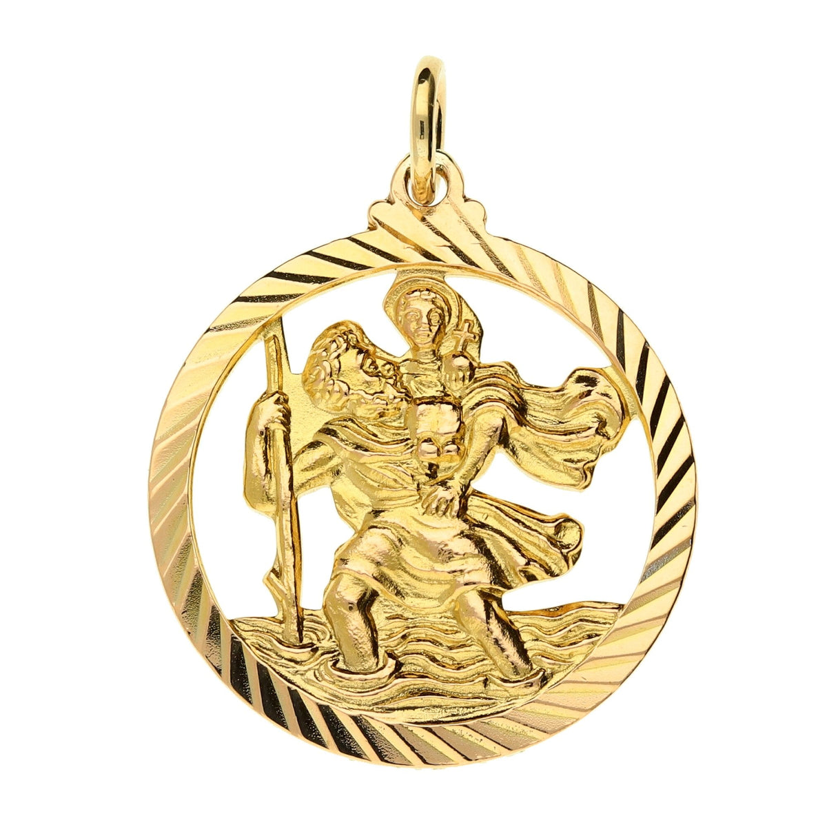 9ct Yellow Gold St Christopher Pendant - 6.4g