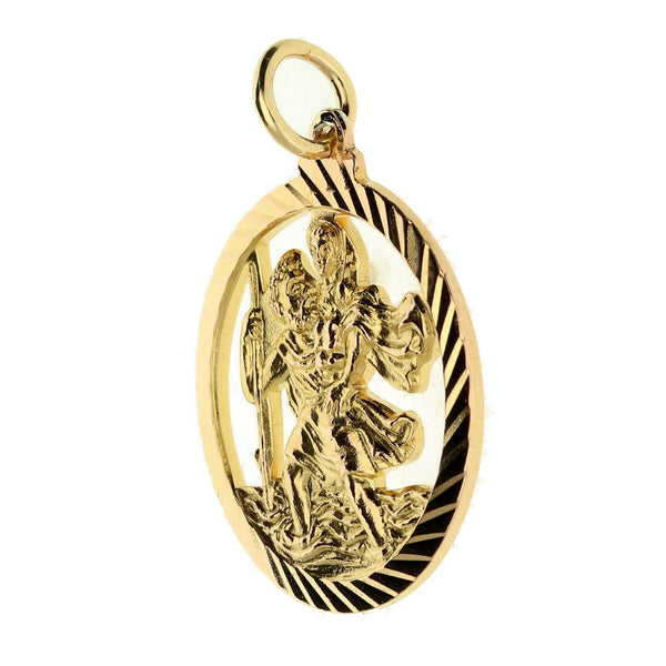 9ct Yellow Gold St Christopher Pendant - 6.4g