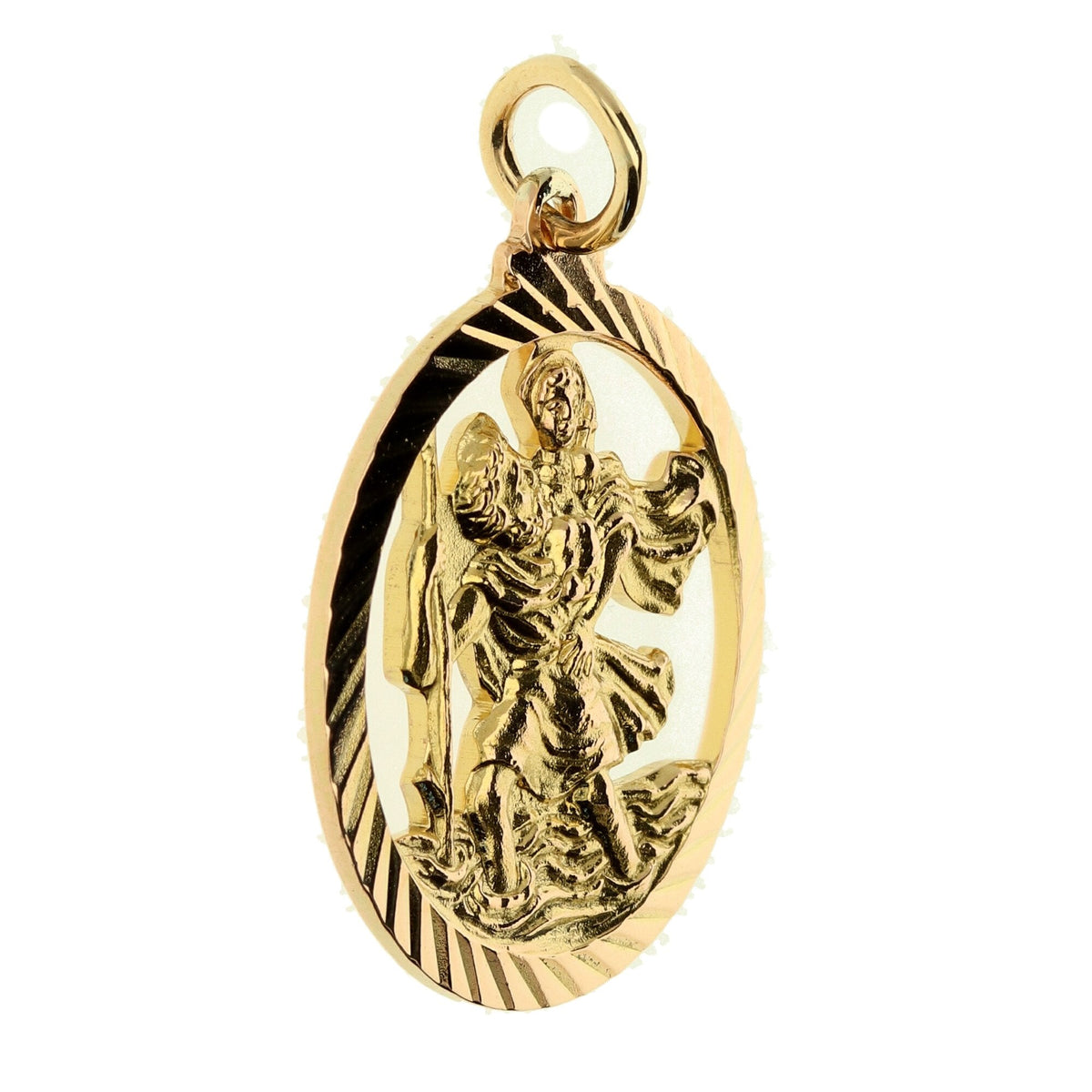 9ct Yellow Gold St Christopher Pendant - 6.4g