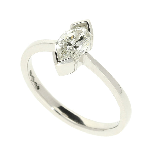 Platinum Marquise Cut Diamond Engagement Ring - 0.70ct