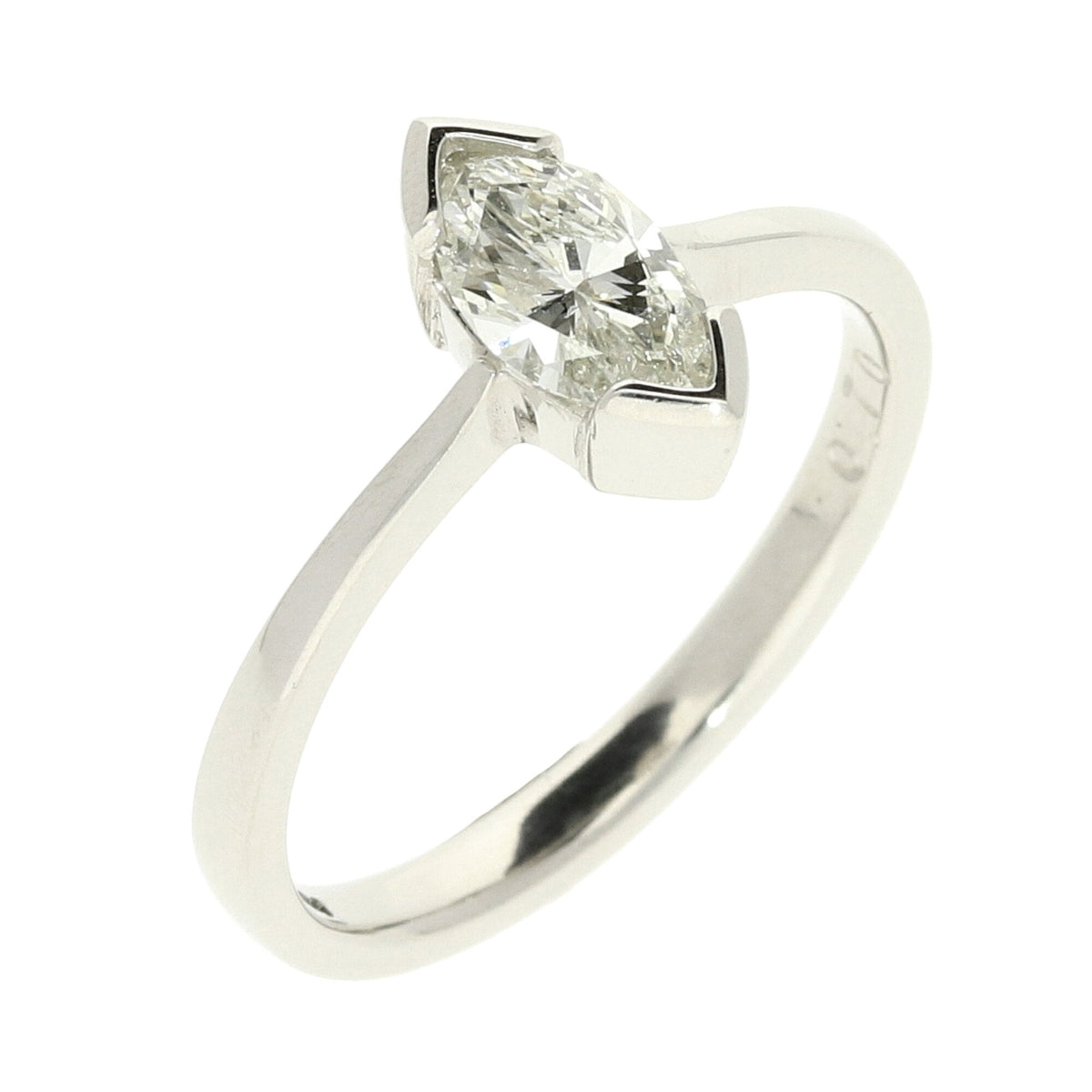 Platinum Marquise Cut Diamond Engagement Ring - 0.70ct