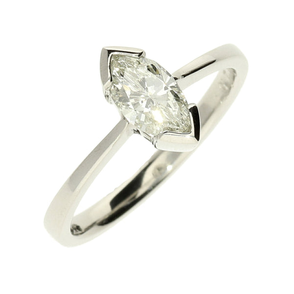 Platinum Marquise Cut Diamond Engagement Ring - 0.70ct