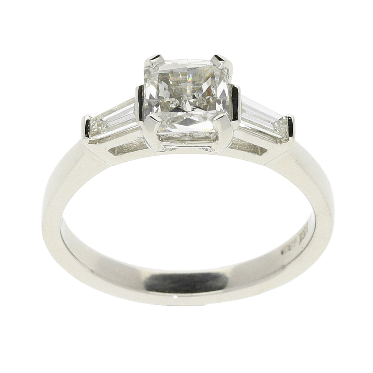 Platinum Radiant Cut Diamond Engagement Ring - 1.30ct