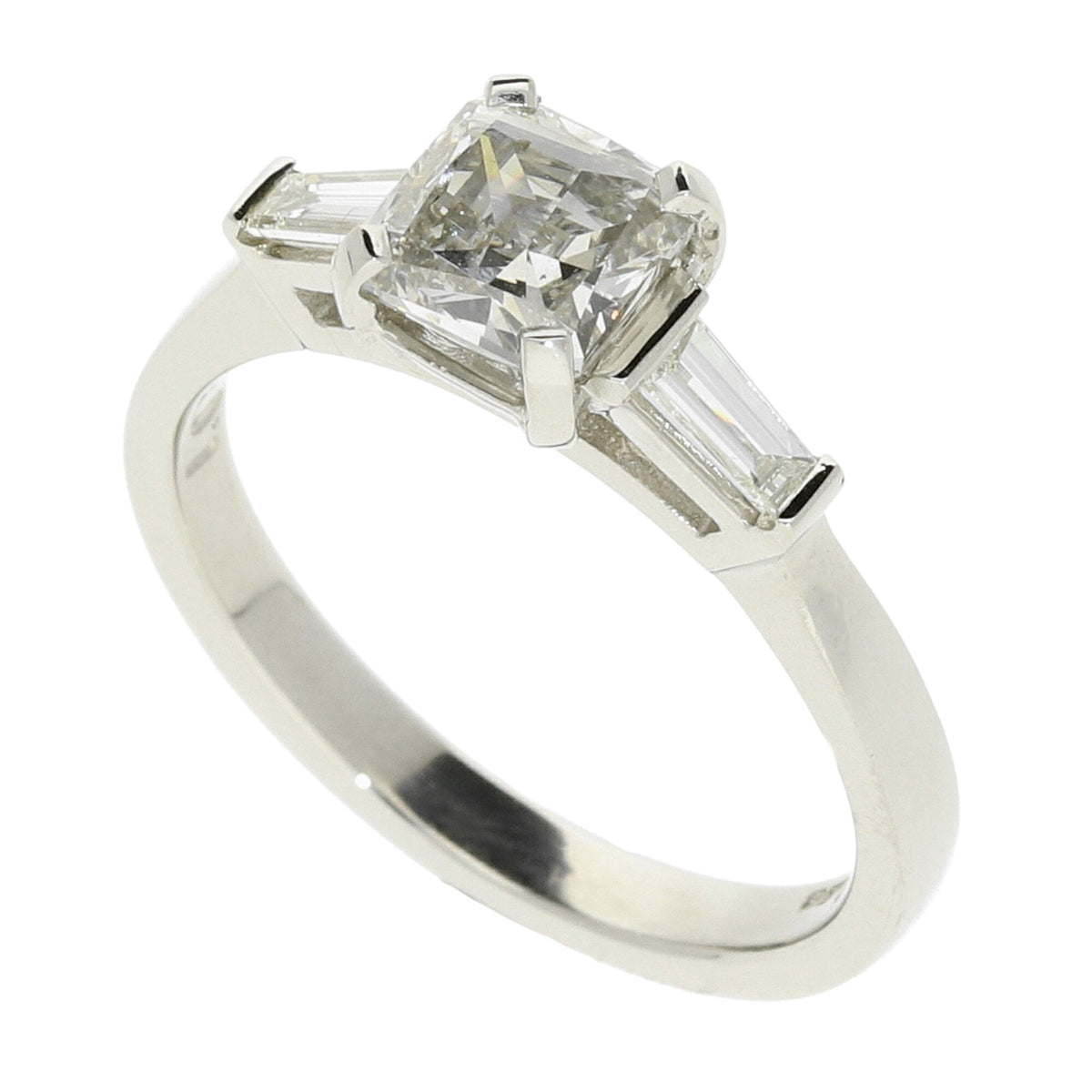 Platinum Radiant Cut Diamond Engagement Ring - 1.30ct