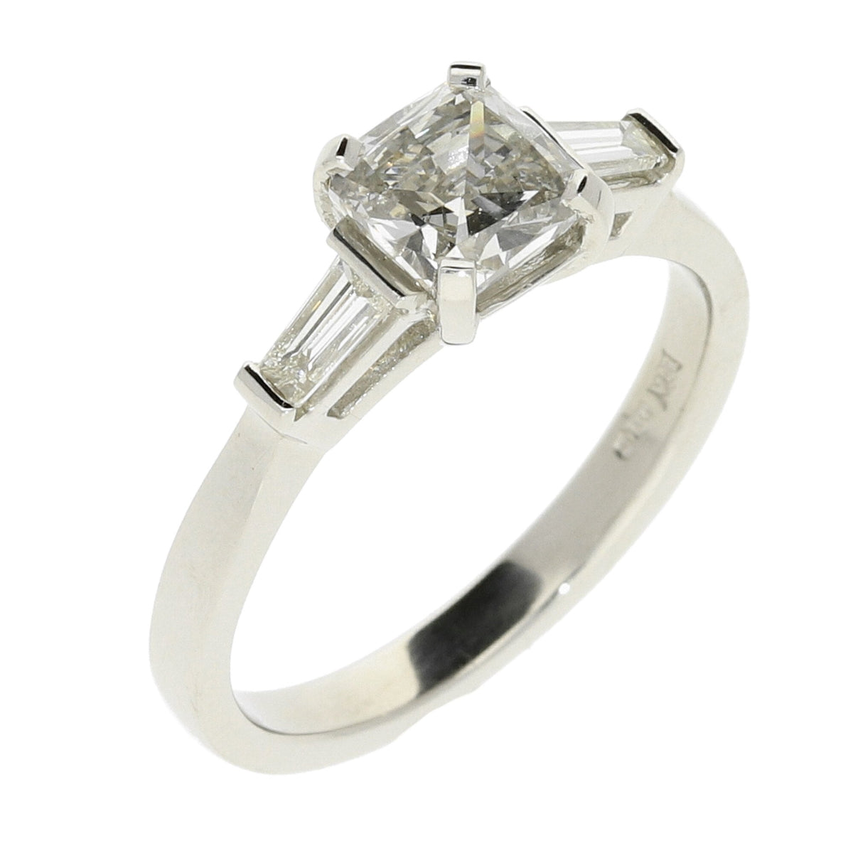 Platinum Radiant Cut Diamond Engagement Ring - 1.30ct