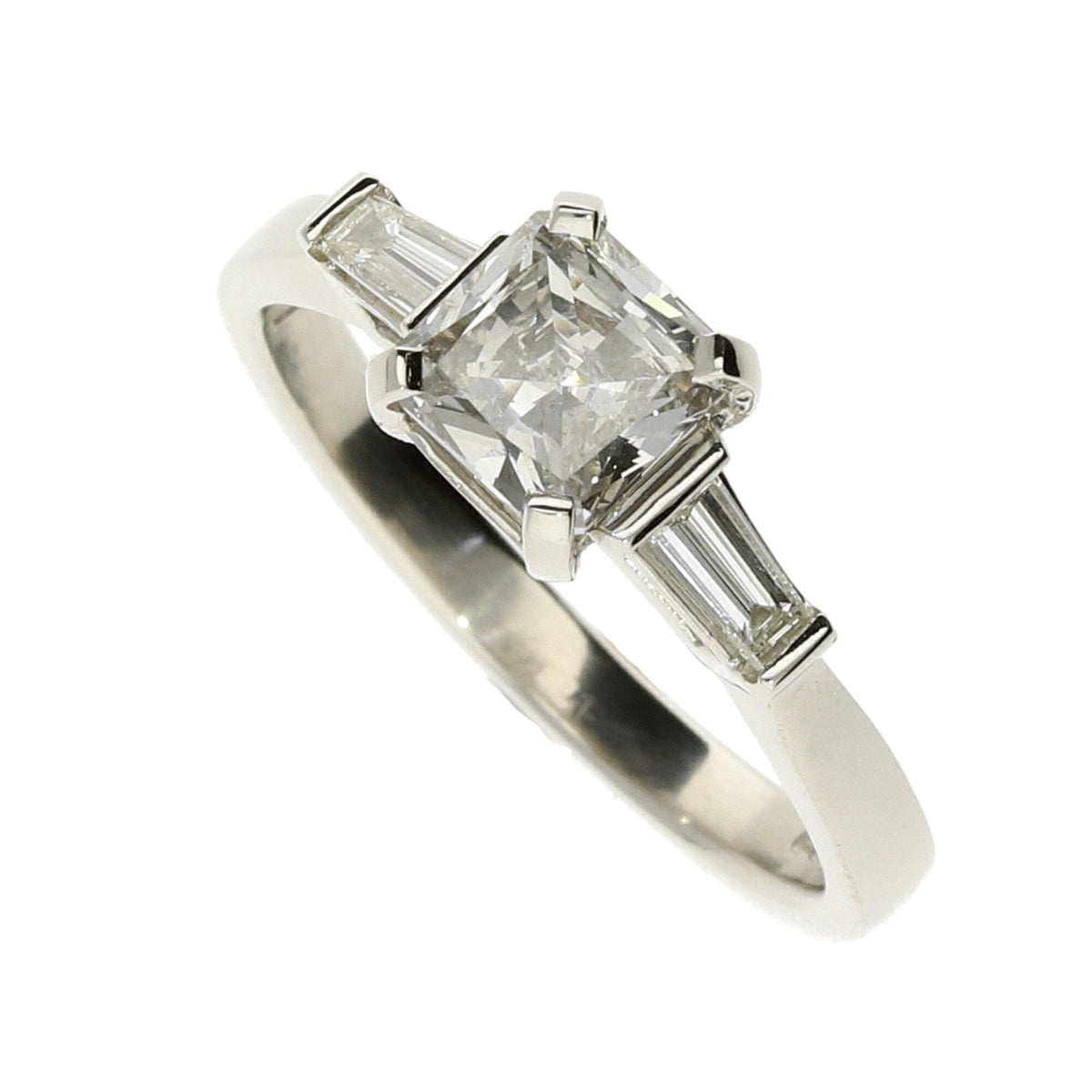 Platinum Radiant Cut Diamond Engagement Ring - 1.30ct