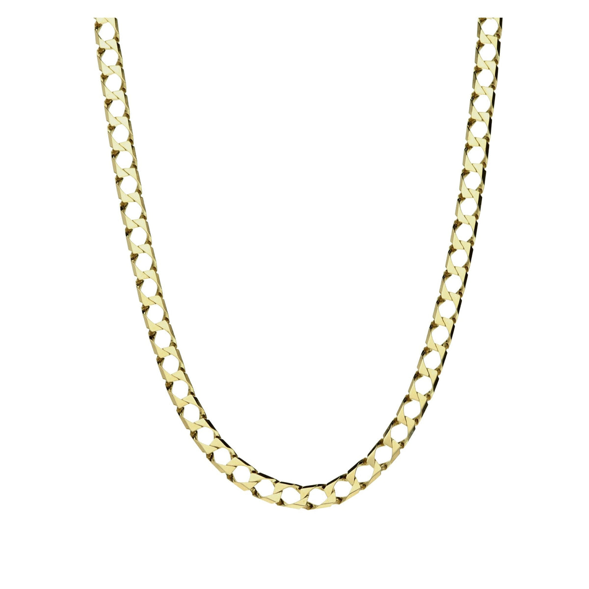 9ct Yellow Gold 20'' Flat Curb Chain - 6.4g