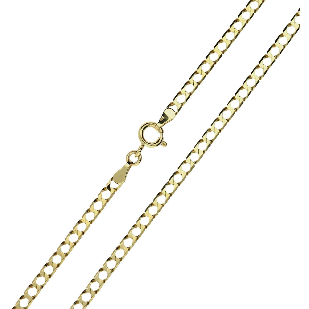 9ct Yellow Gold 20'' Flat Curb Chain - 6.4g