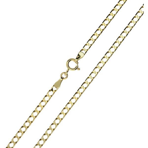 9ct Yellow Gold 20'' Flat Curb Chain - 6.4g