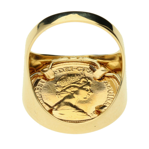1982 Queen Elizabeth II Half Sovereign Ring 8.8g