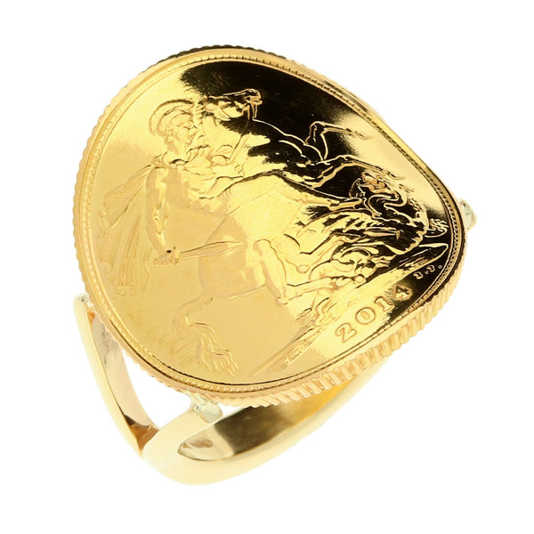2014 Full Bent-Over Sovereign Ring - 10.8g