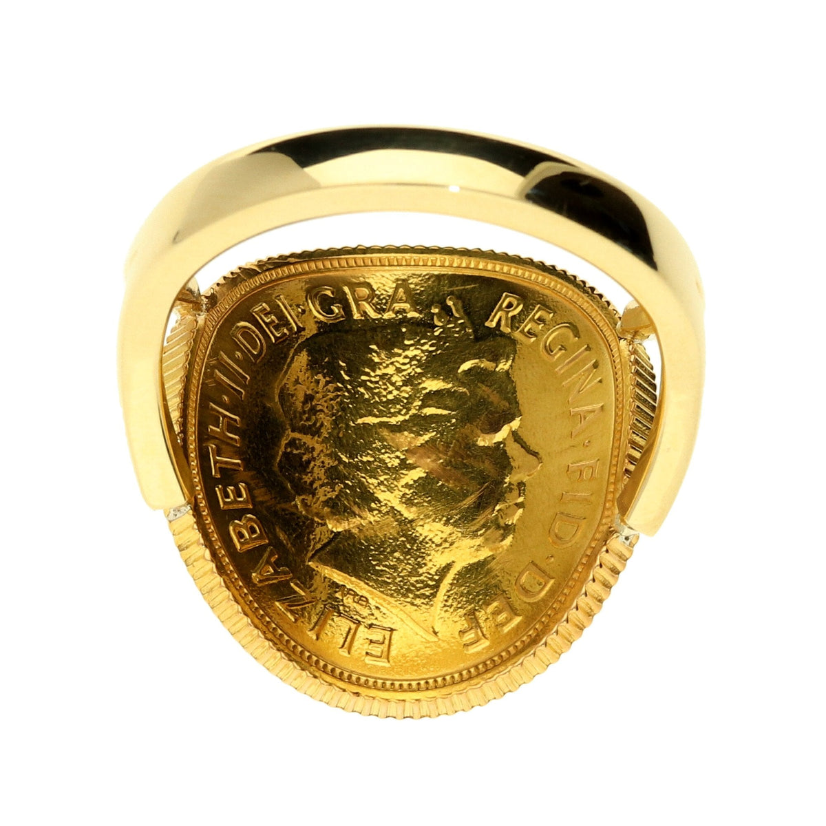 Full 2014 Bent-Over Sovereign Ring - 10.8g