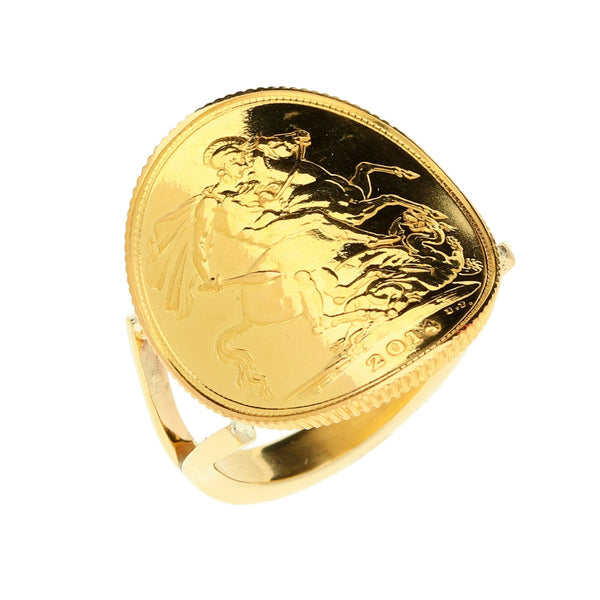 2014 Full Bent-Over Sovereign Ring - 10.8g