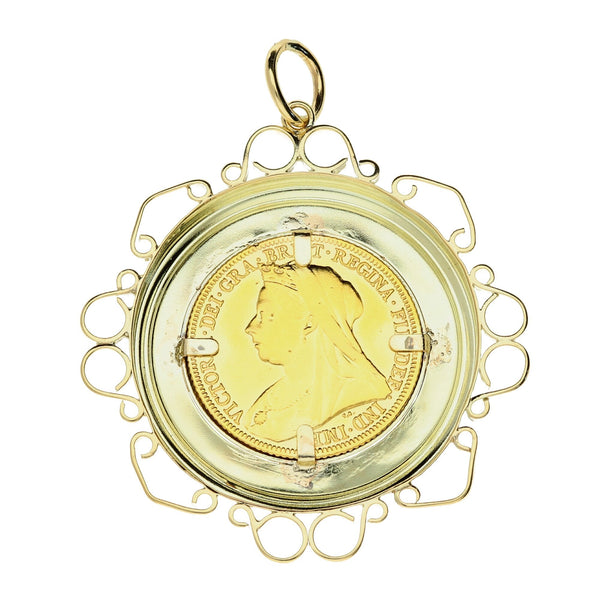 1901 Queen Victoria Full Sovereign Pendant - 13.0g