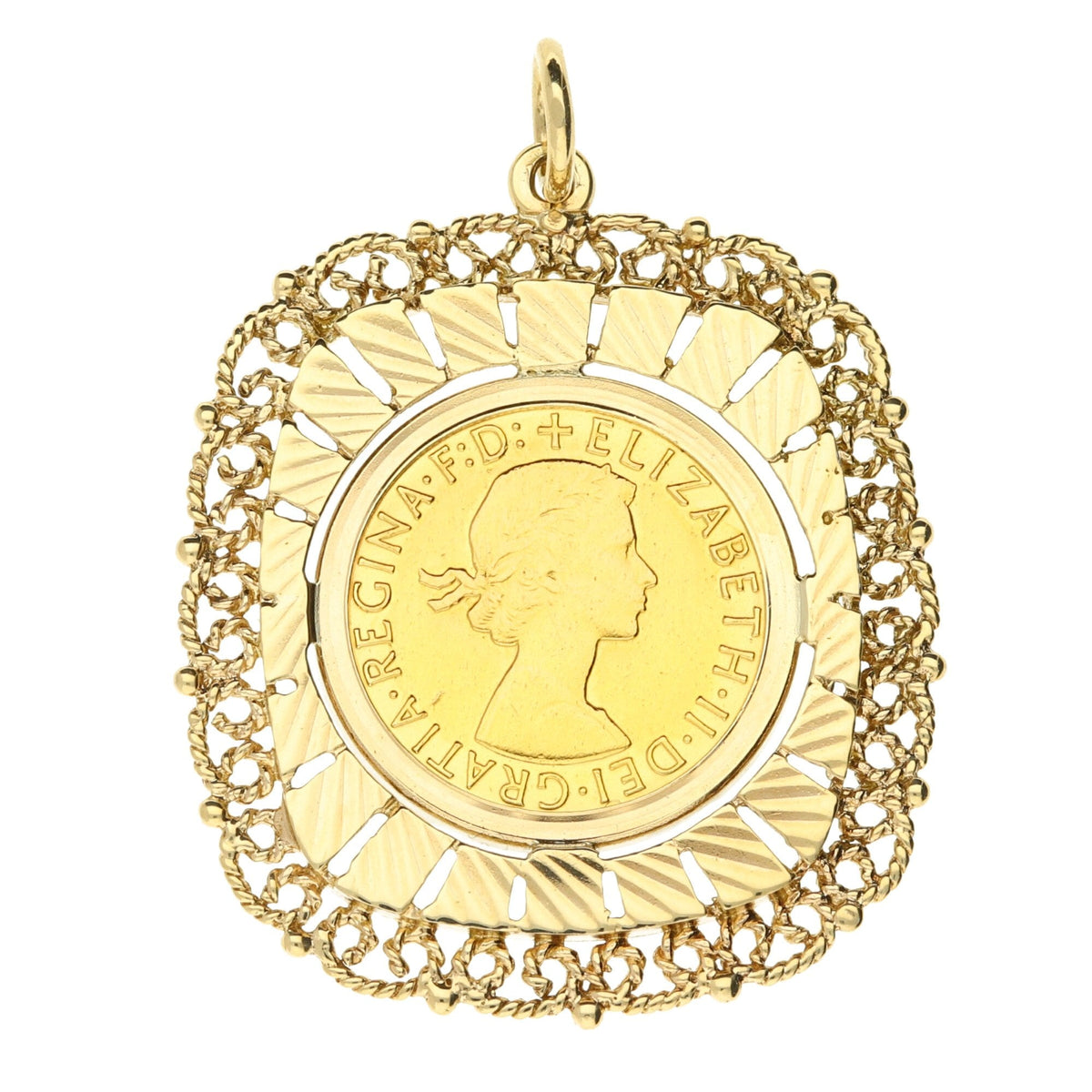 1964 Queen Elizabeth II Full Sovereign Pendant - 14.5g