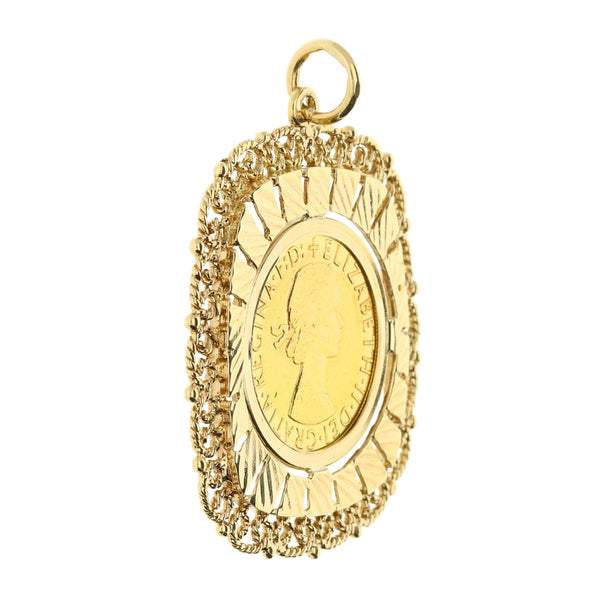 1964 Queen Elizabeth II Full Sovereign Pendant - 14.5g
