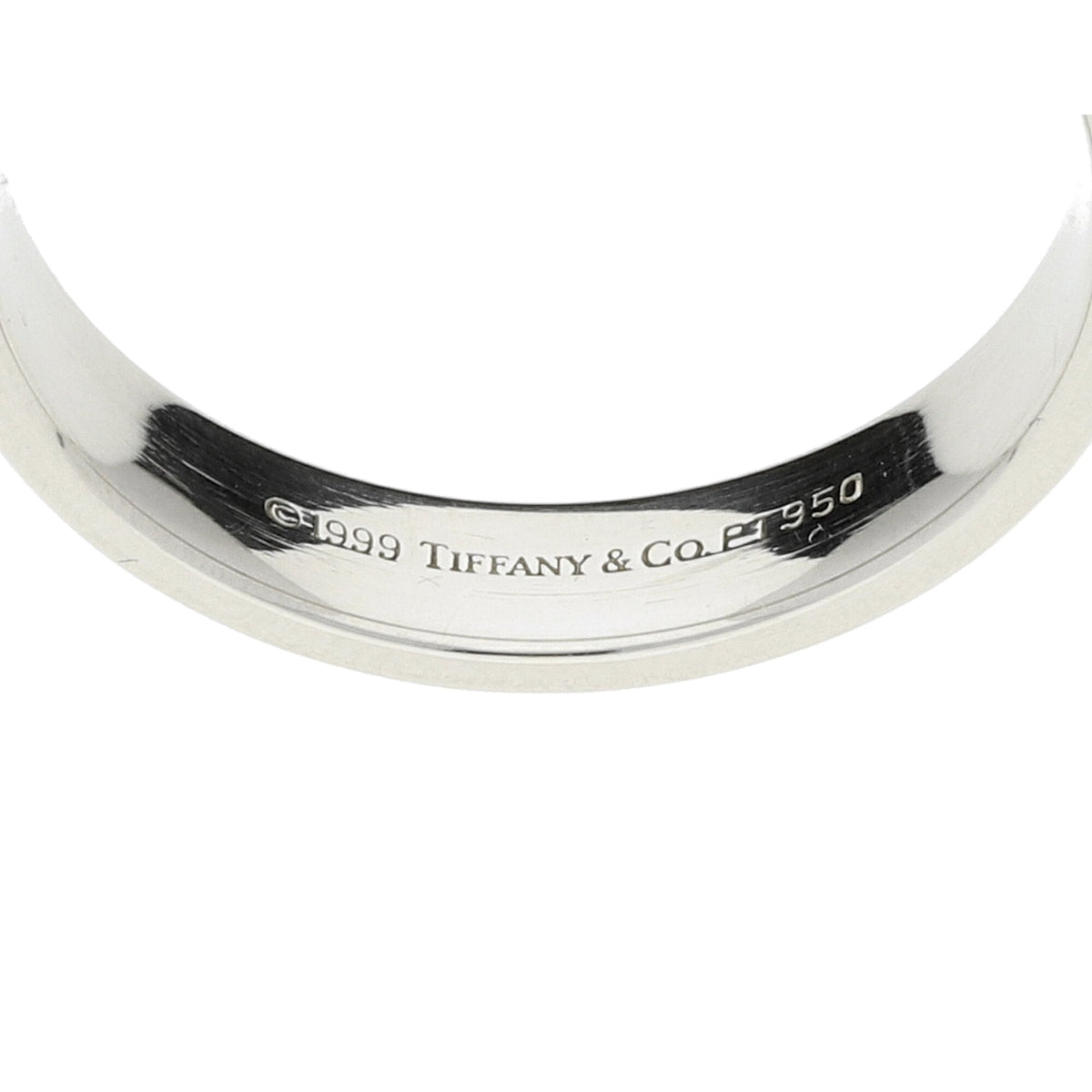 1999 Tiffany and Co 4mm Platinum Wedding Band - Size R - 9.4g