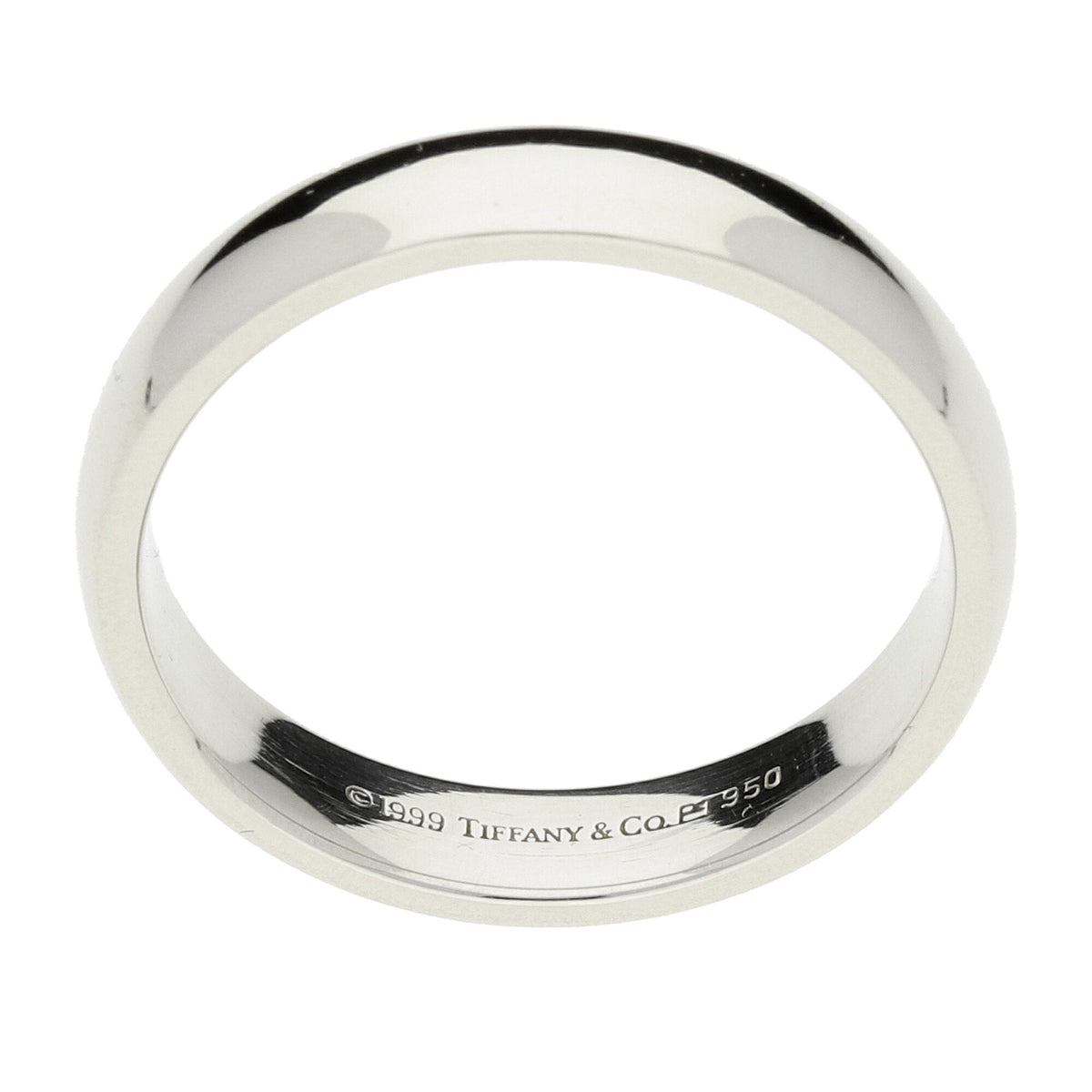 1999 Tiffany and Co 4mm Platinum Wedding Band - Size R - 9.4g