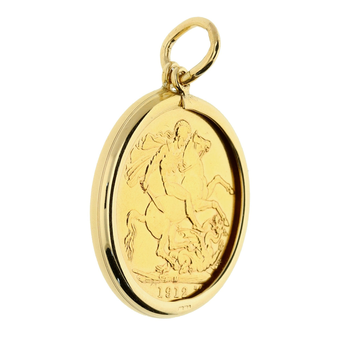 1912 King George V Plain Full Sovereign Pendant - 9.3g