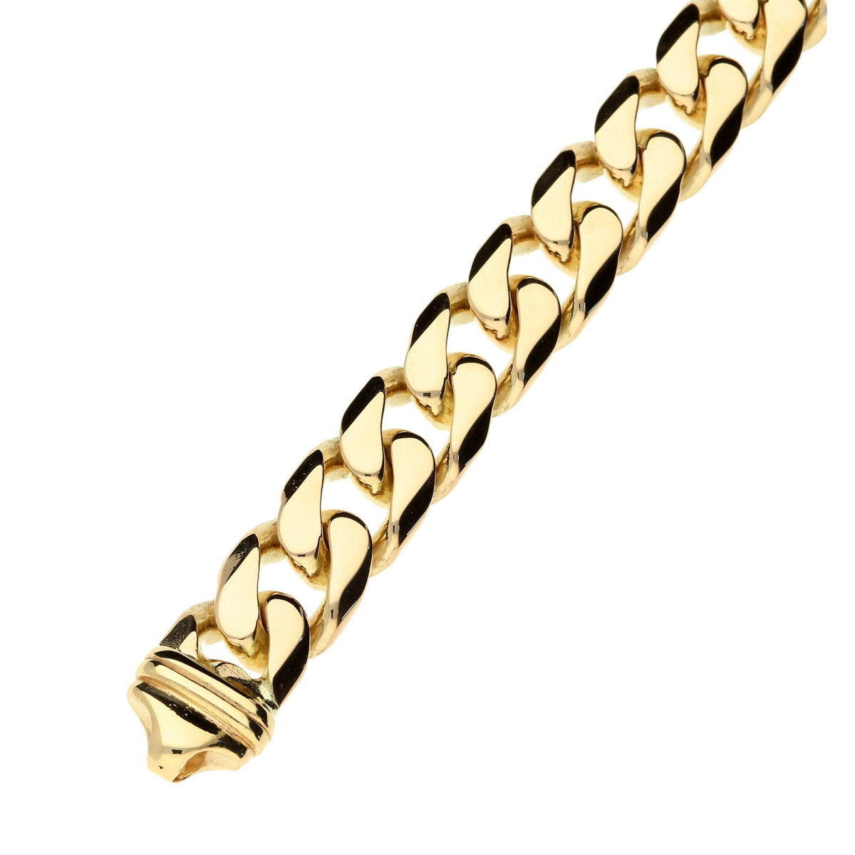 9ct Yellow Gold Gents Heavy 9'' Curb Bracelet 58.6g