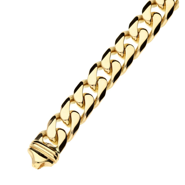 9ct Yellow Gold Gents Heavy 9'' Curb Bracelet 58.6g