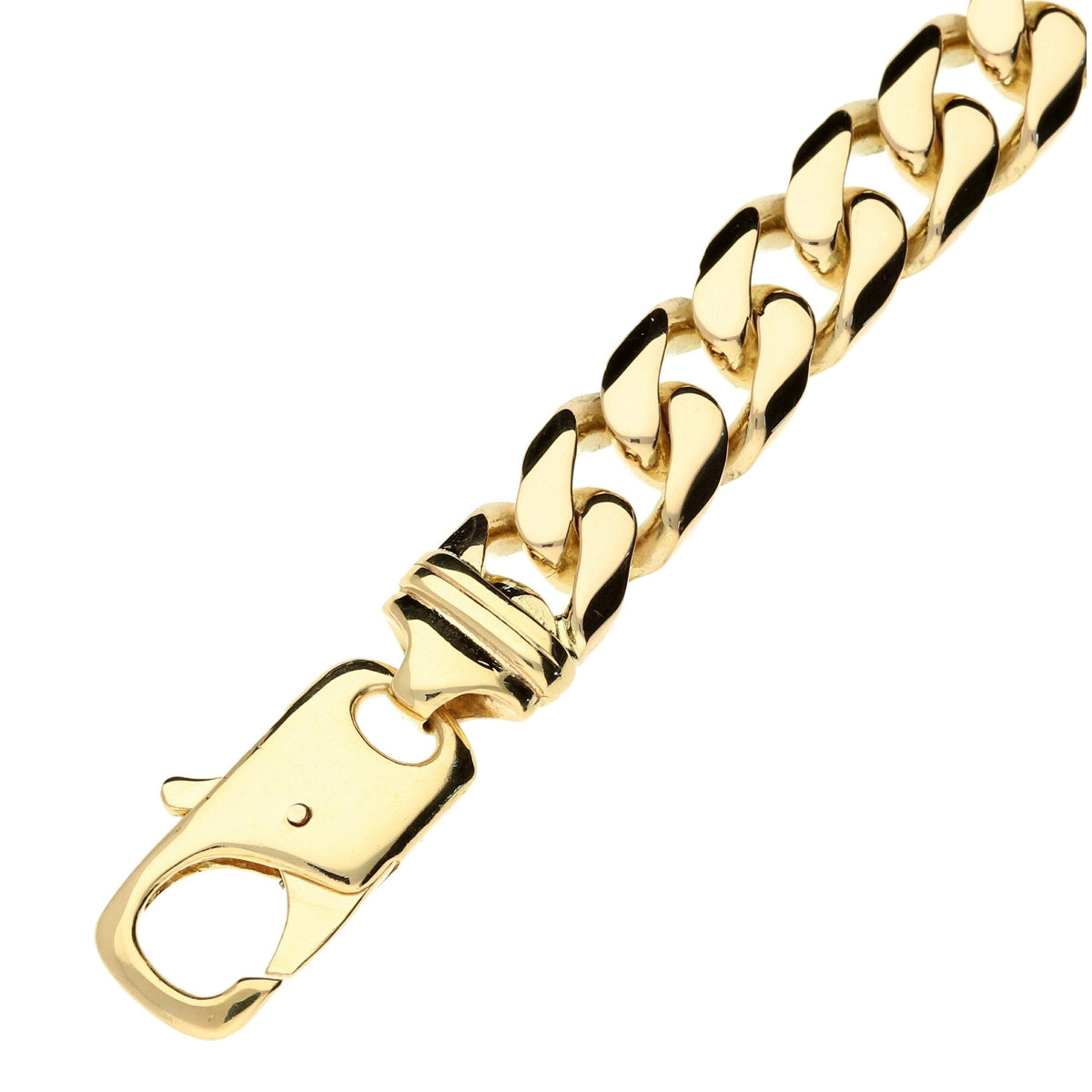 9ct Yellow Gold Gents Heavy 9'' Curb Bracelet 58.6g