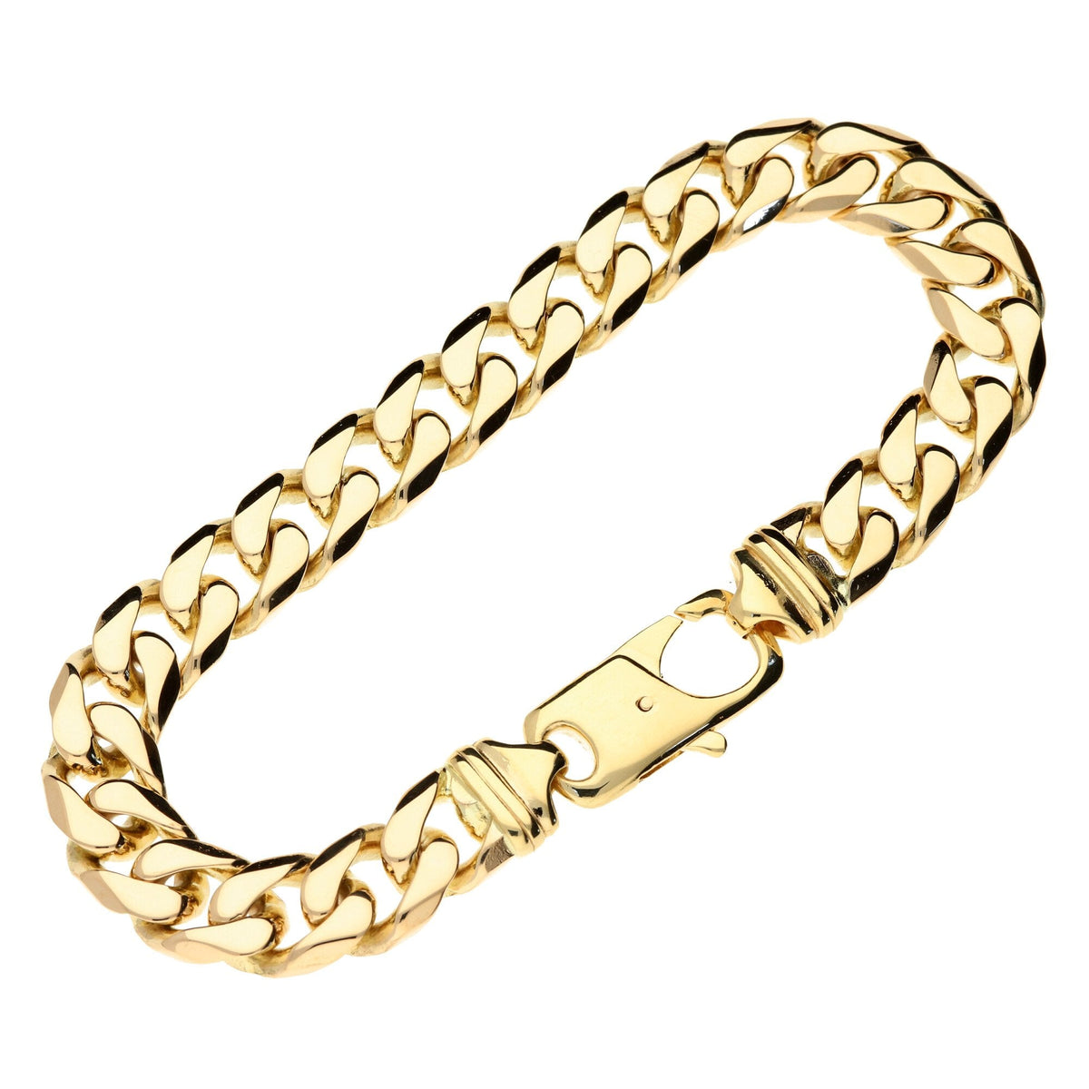 9ct Yellow Gold Gents Heavy 9'' Curb Bracelet 58.6g