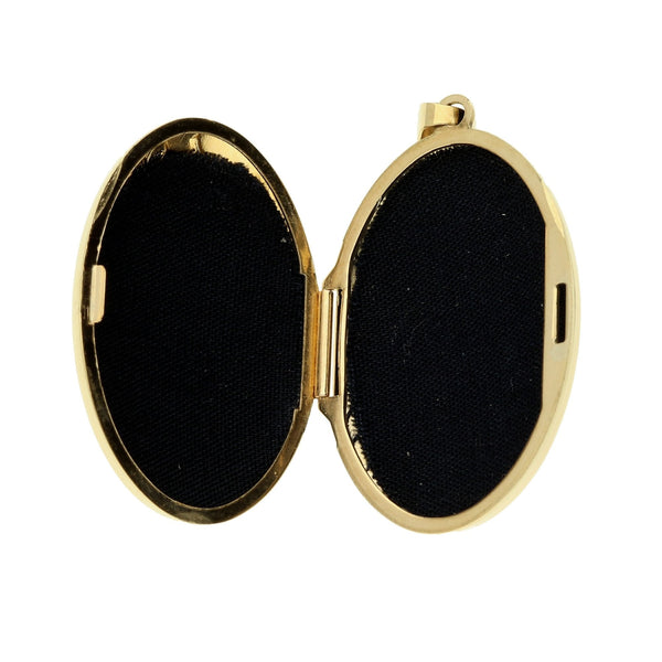 9ct Yellow Gold Oval Locket - 4.2g