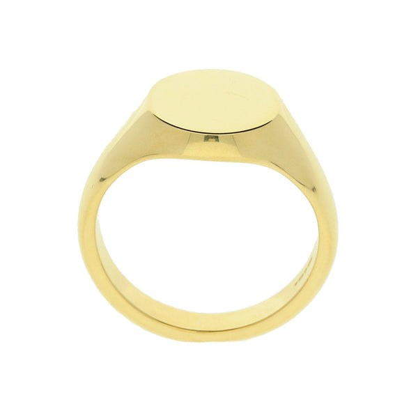 18ct Yellow Gold Oval Signet Ring - 19.20g