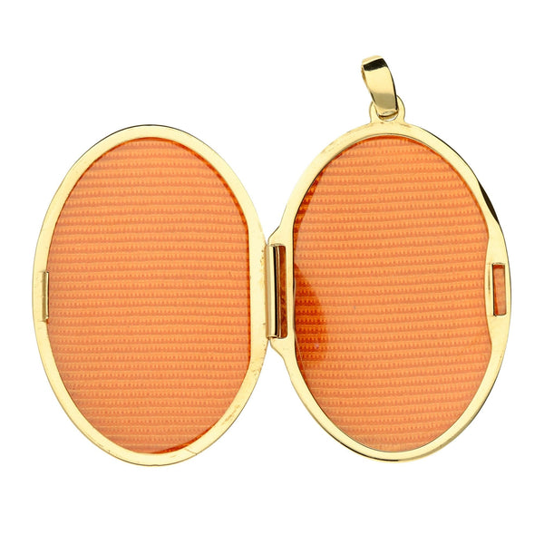 9ct Yellow Gold Floral Locket - 4.5g