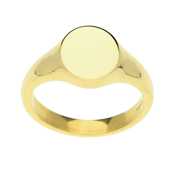 18ct Yellow Gold Oval Signet Ring - 14.2g