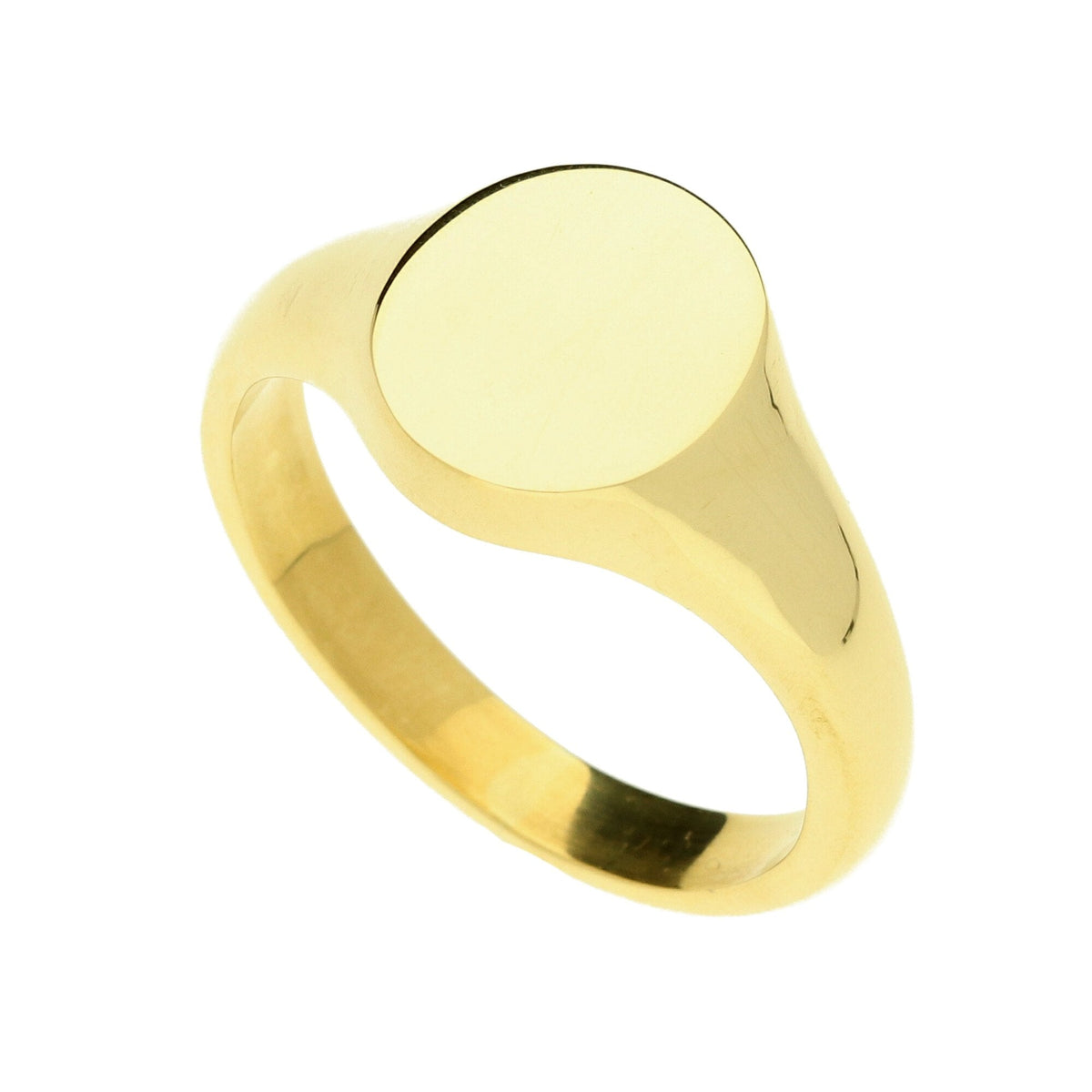 18ct Yellow Gold Oval Signet Ring - 14.2g
