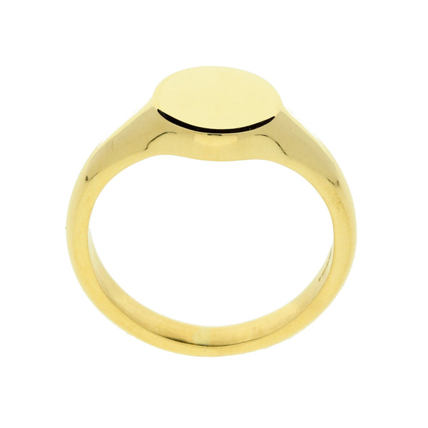 18ct Yellow Gold Oval Signet Ring - 14.2g