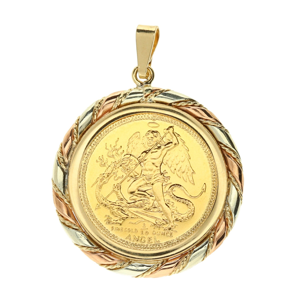 Gold 1985 Tenth Ounce Angel Coin Pendant - 5.4g