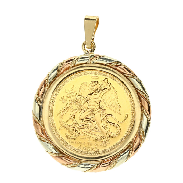 Gold 1985 Tenth Ounce Angel Coin Pendant - 5.4g