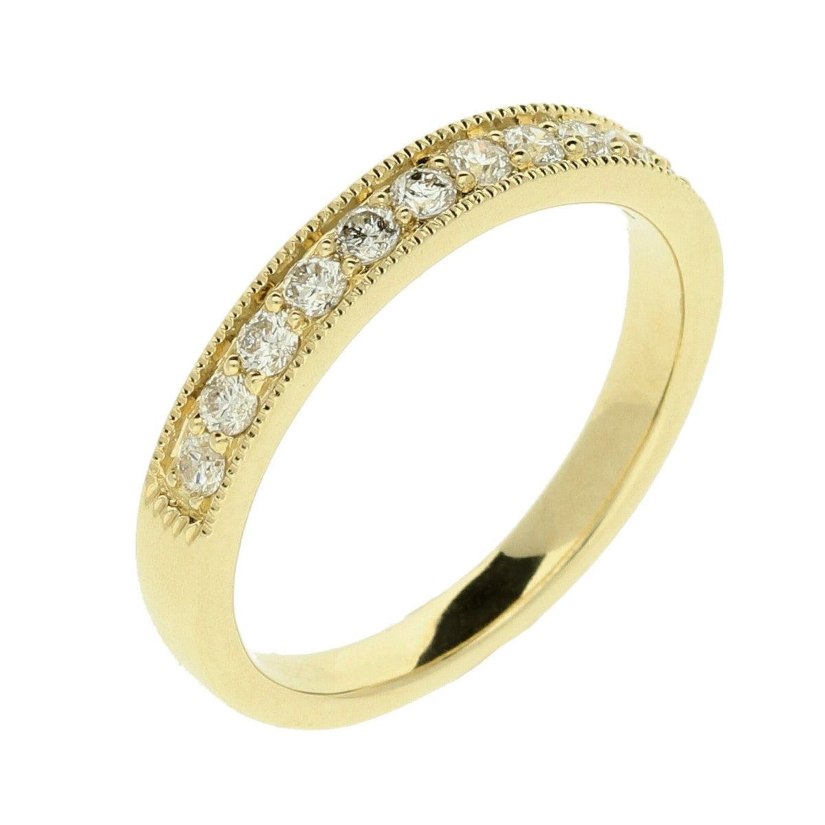 9ct Yellow Gold Diamond Half Eternity Ring - 0.33ct