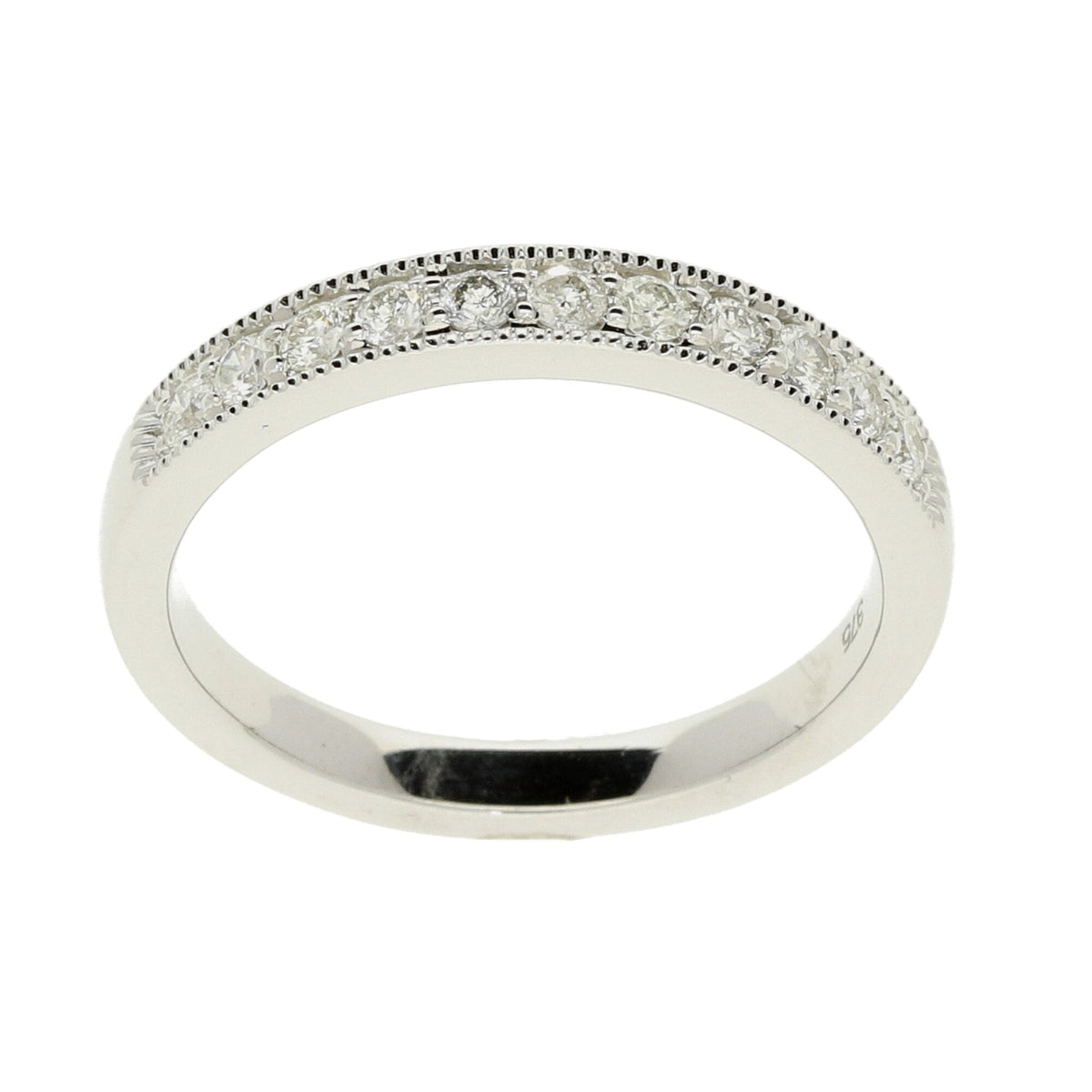 9ct White Gold Diamond Half Eternity Ring - 0.33ct
