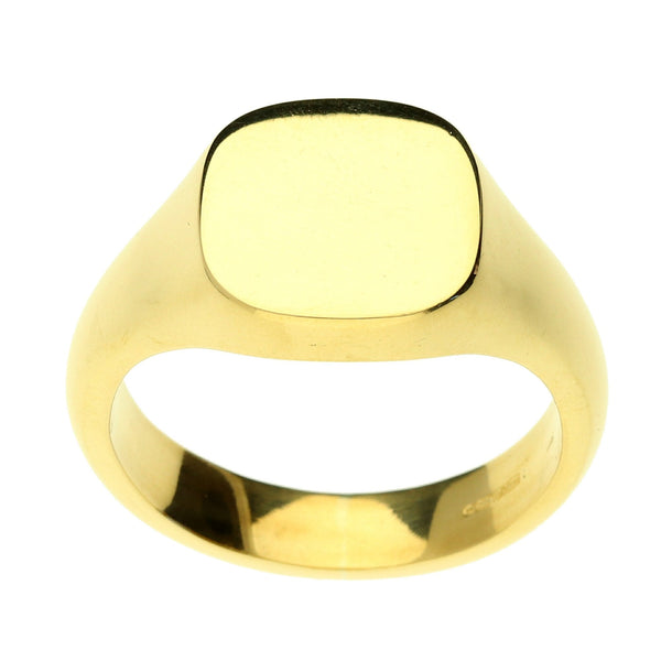 18ct Yellow Gold Gents Signet Ring - 21.0g