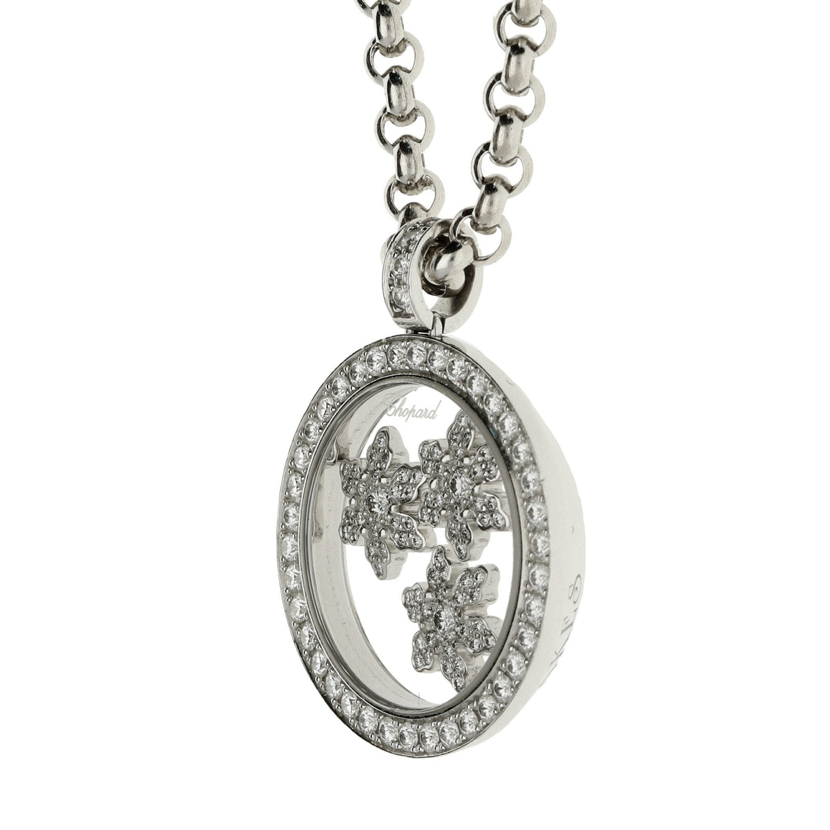 18ct White Gold 0.96ct Diamond Pendant & Chain