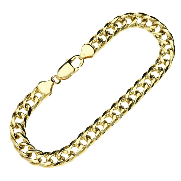 9ct Yellow Gold Double Curb Bracelet - 22.7g