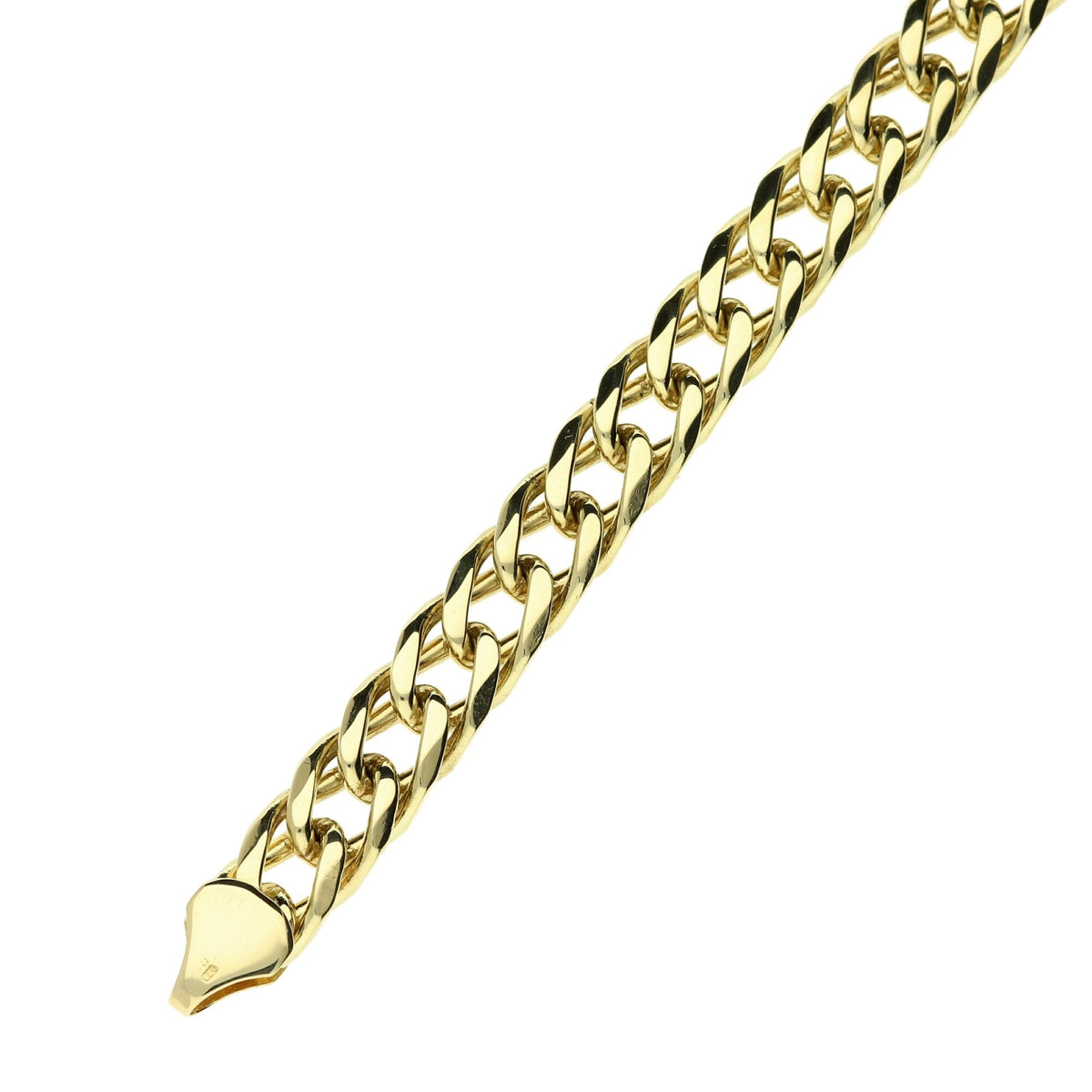 9ct Yellow Gold Double Curb Bracelet - 22.7g