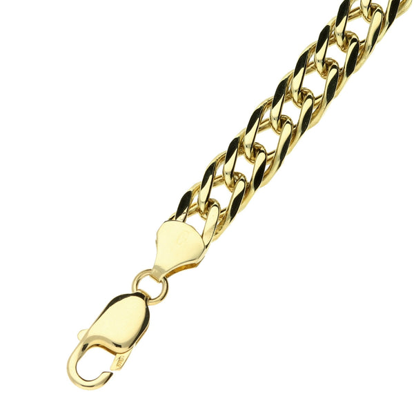 9ct Yellow Gold Double Curb Bracelet - 22.7g