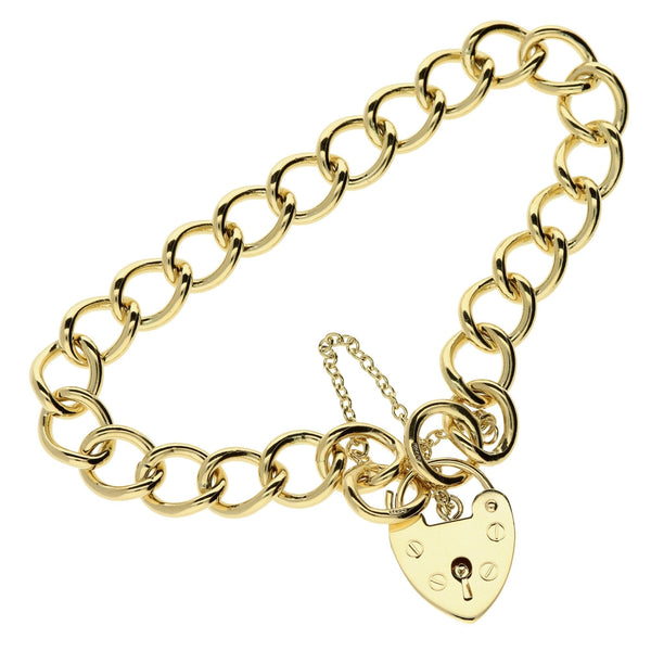 9ct Yellow Gold Ladies Curb Bracelet - 21.7g